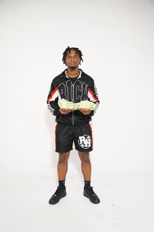 Black “RR” Windbreaker Set