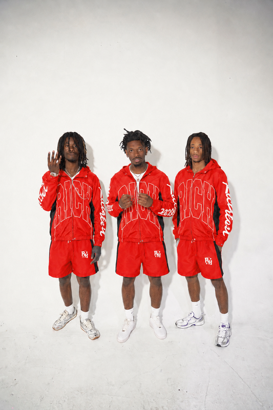 Red “RR” Windbreaker Set