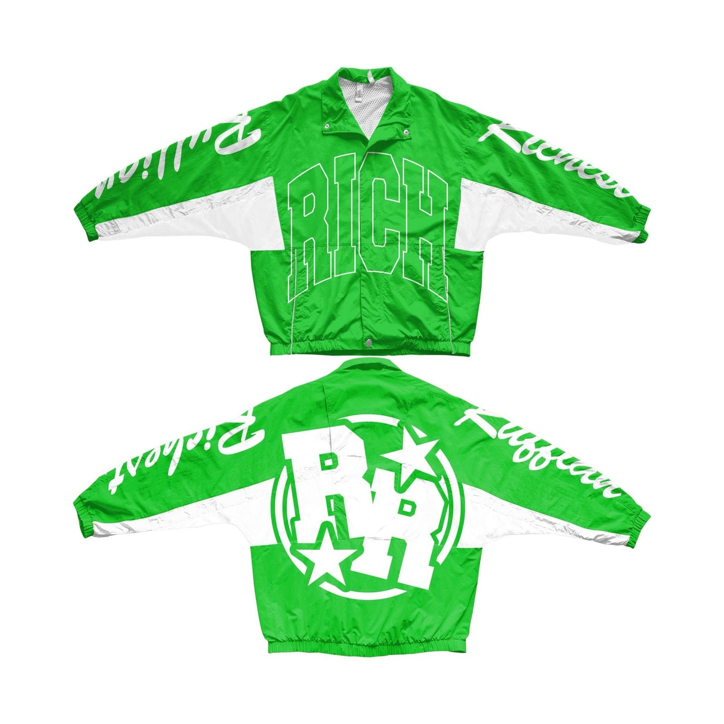 Slime Green “RR” Windbreaker Set
