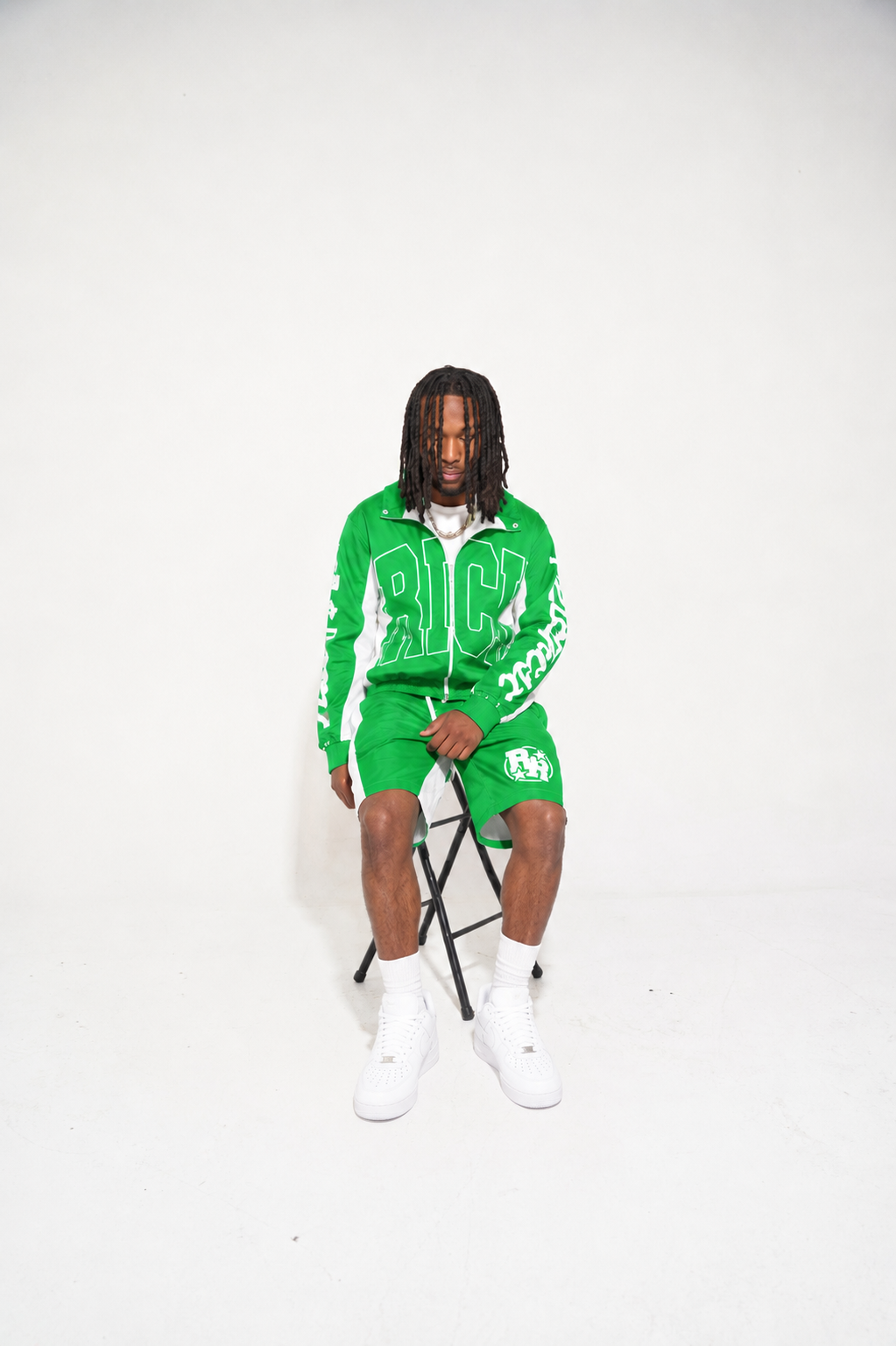 Slime Green “RR” Windbreaker Set