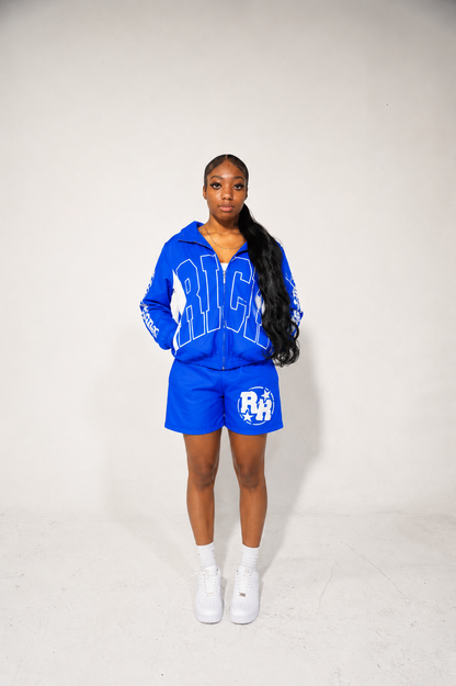 Blue “RR” Windbreaker Set