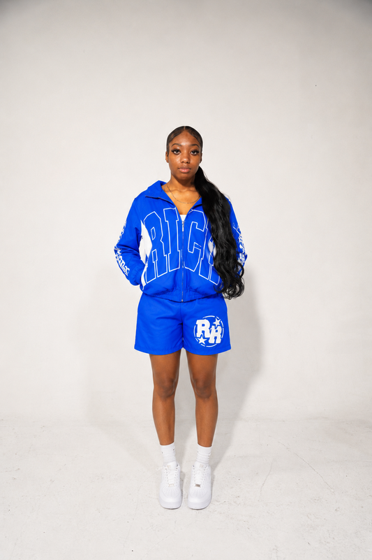 Blue “RR” Windbreaker Set